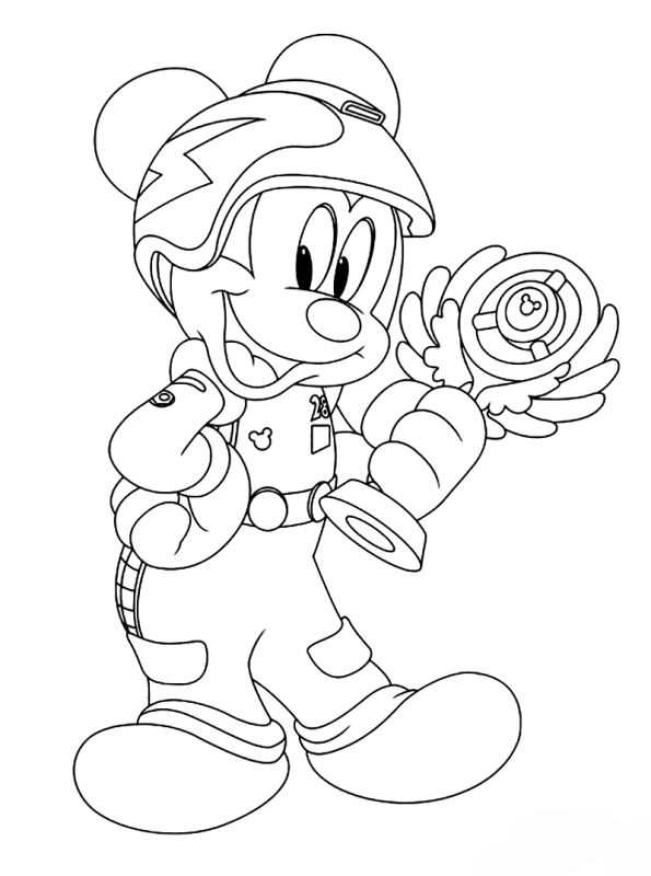Kids-n-fun.com | Coloring page Mickey Mouse and de Roadster Racers