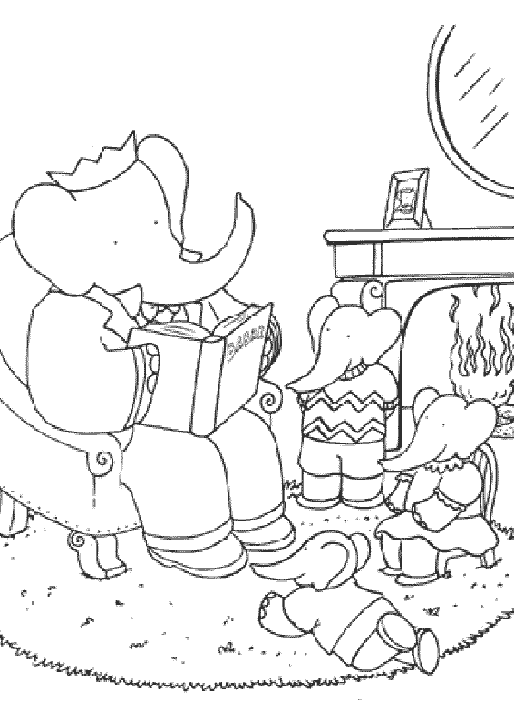 Kids-n-fun.com | 15 coloring pages of Babar the elephant