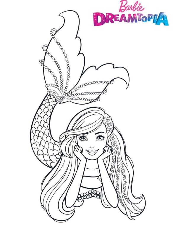 Kids-n-fun.com | Coloring page Barbie Dreamtopia Barbie Mermaid 2