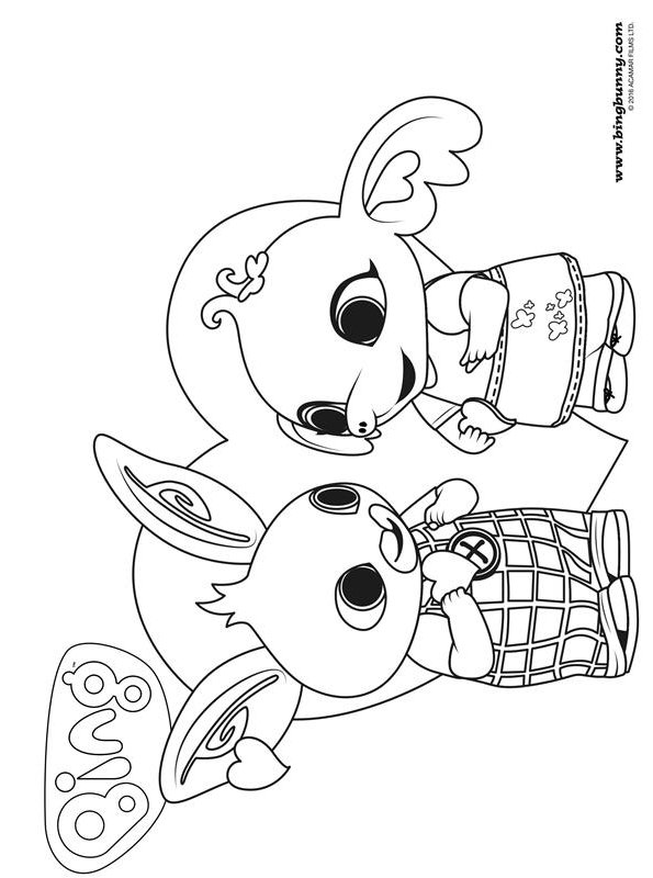 Kids n fun Coloring Page Bing Bunny Bing 10