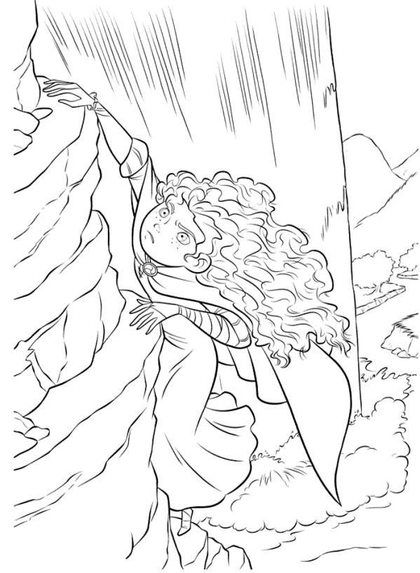 merida from brave coloring page