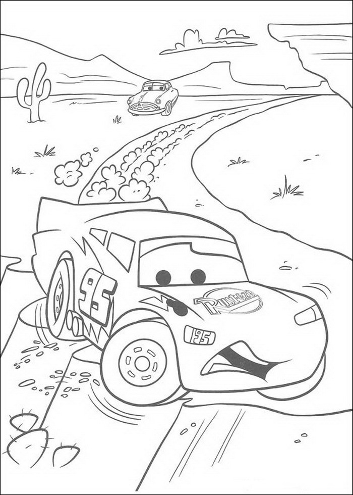cars movie characters coloring pages
