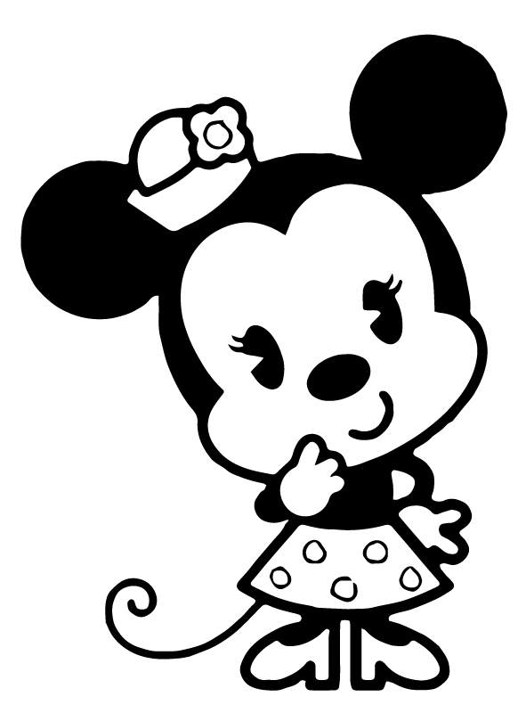 baby minnie mouse black and white