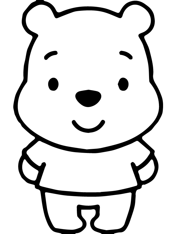 baby winnie the pooh black and white