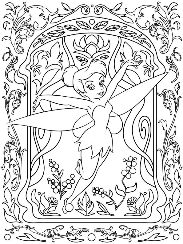 disney fairies tinkerbell coloring pages