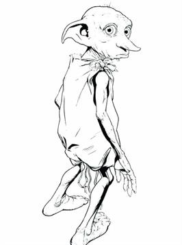 Kids-n-fun.com | 6 coloring pages of Dobby Harry Potter