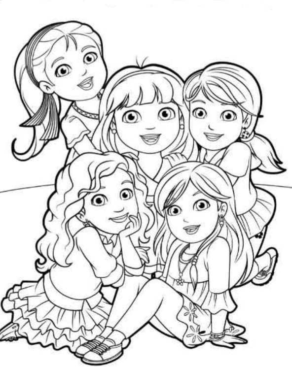 Cute Dora And Friends Coloring Pages 
