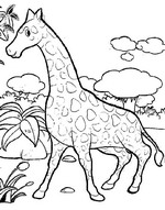 Kids-n-fun | 45 coloring pages of Giraffe