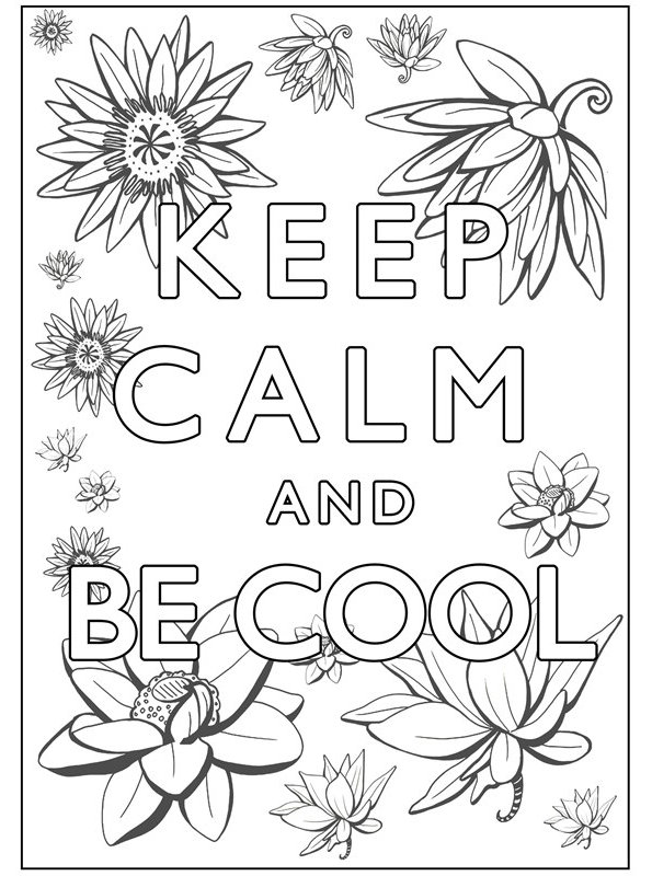 Kids-n-fun.com | Coloring page Keep Calm keep calm and be cool