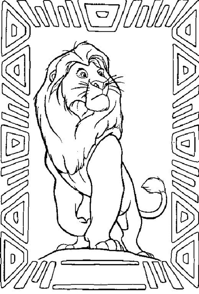 simba lion king coloring pages