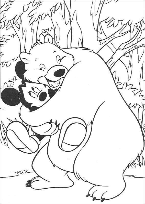 Kids-n-fun.com | 23 coloring pages of Mickey on safari