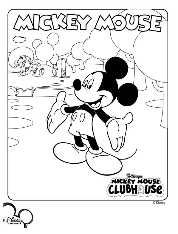 mickey mouse clubhouse birthday coloring pages