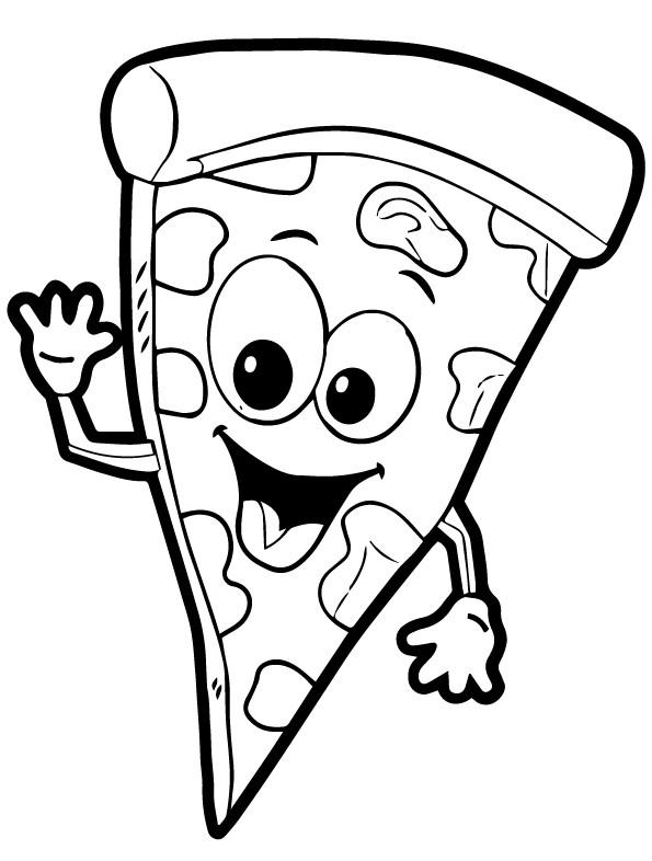 Kids-n-fun.com | Coloring page Pizza pizza face