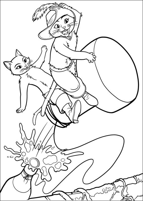 Kids-n-fun.com | 23 coloring pages of Puss in Boots