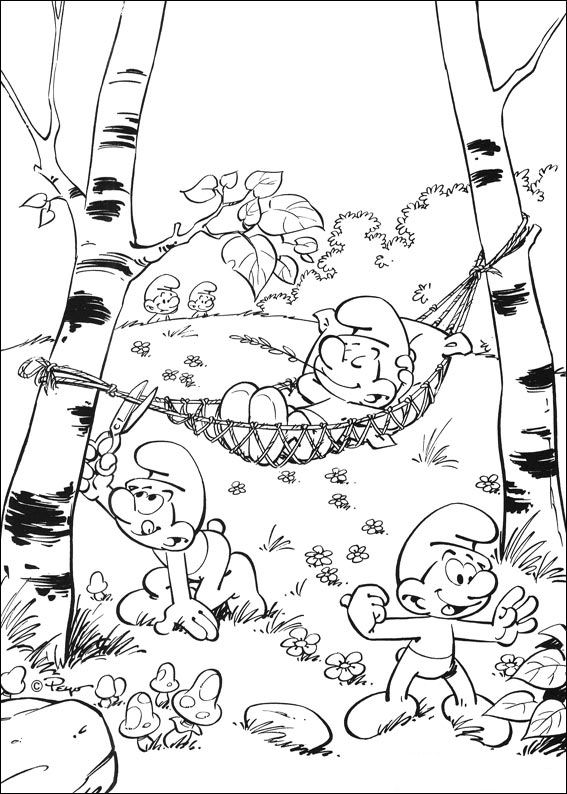 Kids-n-fun.com | 59 coloring pages of Smurfs