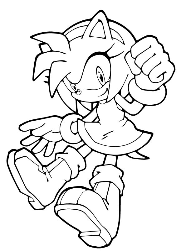 Amy Rose Páginas para Colorir - Diversão para Sonic Fãs de todas as idades