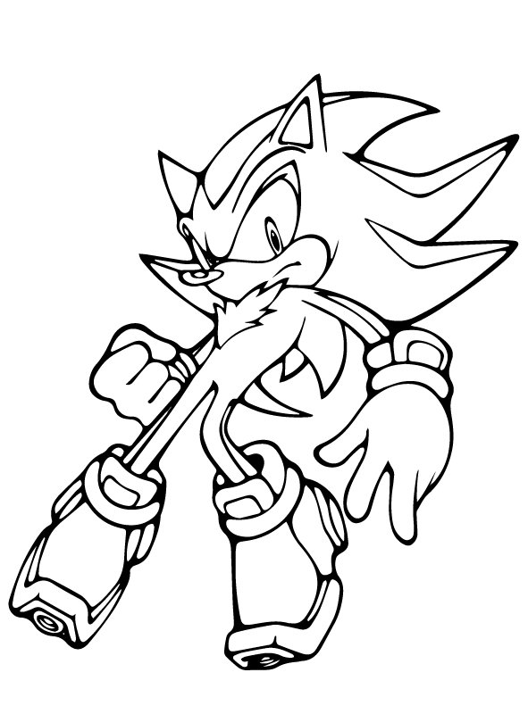 Free Printable Shadow The Hedgehog Coloring Pages For Kids