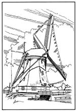 Kids-n-fun | 18 coloring pages of Windmills