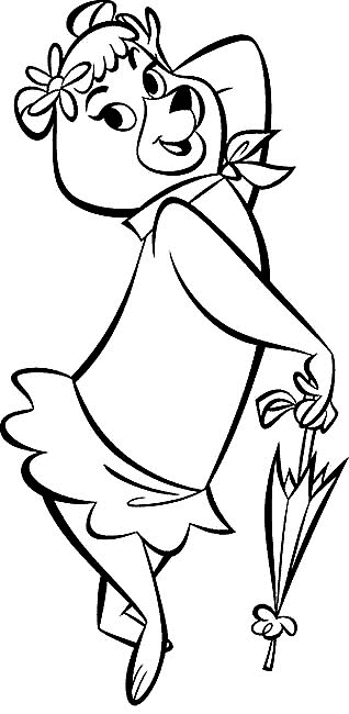 coloring pages of cyndi bear