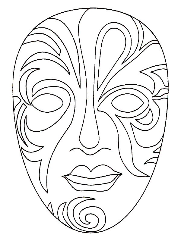african mask coloring pages