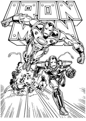 marvel iron man coloring pages