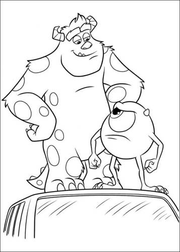 monsters university terry and terri coloring pages