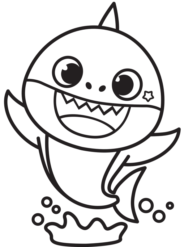 Baby Shark Birthday Coloring Pages