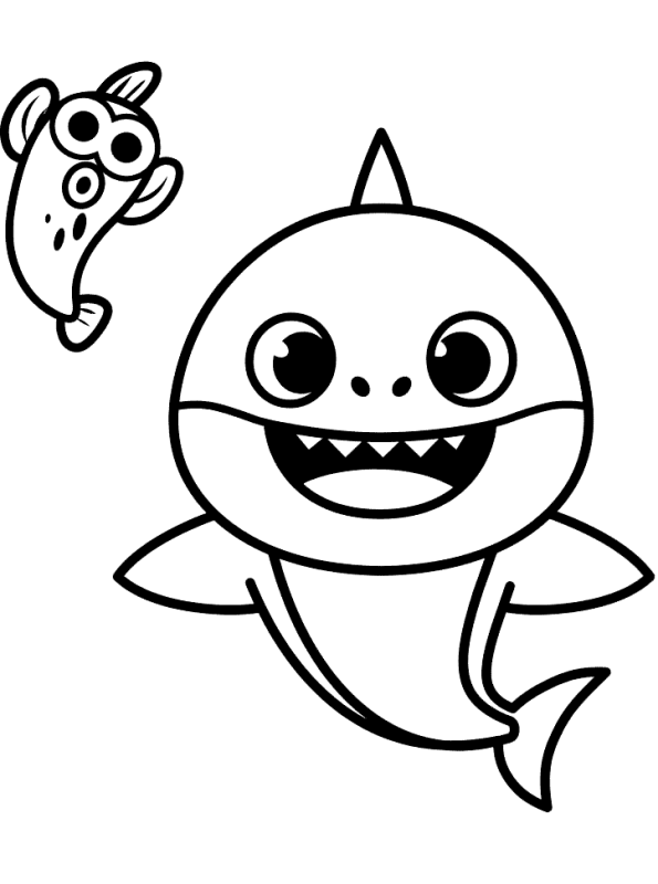 Super Simple Baby Shark Coloring Page
