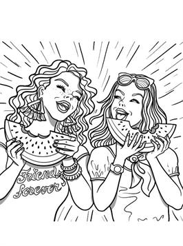 BFF (Best Friends Forever) coloring page