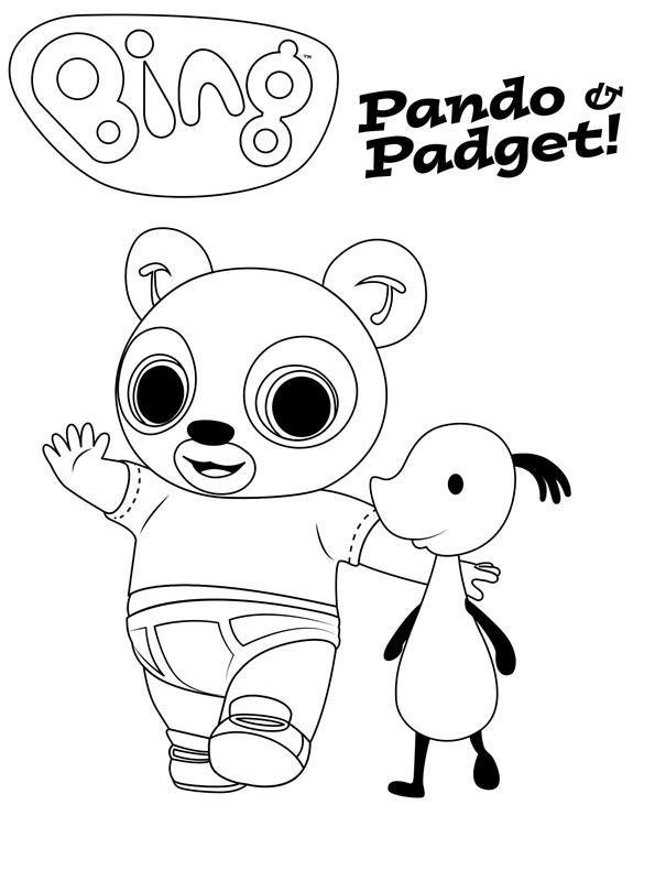 Kids-n-fun.com | Coloring page Bing Bunny Pando Padget