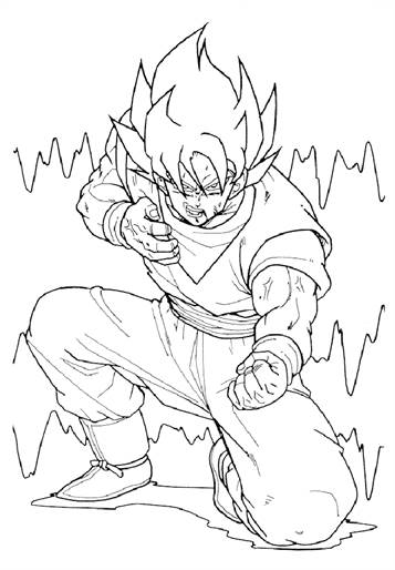 dragon ball z free coloring book pages