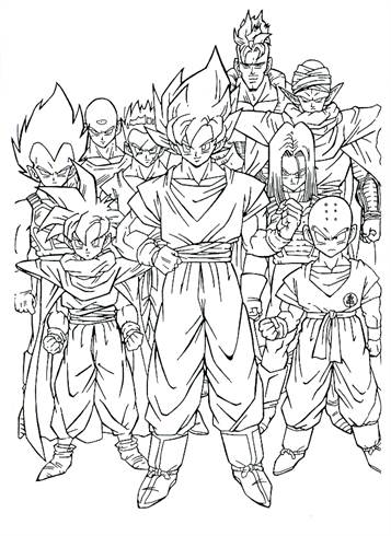 kidsnfun  55 coloring pages of dragon ball z