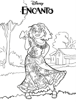 Happy Mirabel Madrigal Coloring Pages - Encanto Coloring Pages - Coloring  Pages For Kids And Adults