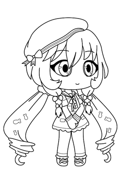 38 coloring pages of Gacha life