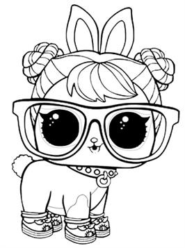 LOL Surprise Pet Lucky Luxe  Dog coloring page, Animal coloring pages,  Puppy coloring pages
