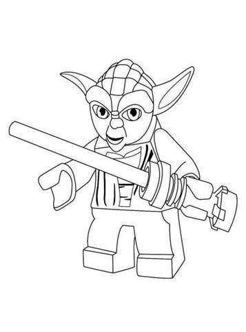 Desenho e Imagem Yoda Lego para Colorir e Imprimir Grátis para Adultos e  Crianças 