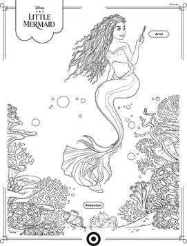 disney little mermaid coloring pages print