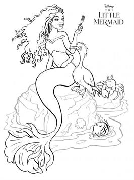 little mermaid drawings in color