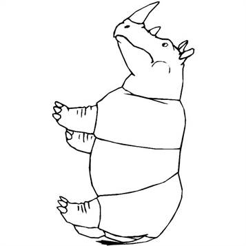 Kids-n-fun.com | 8 coloring pages of Rhinos