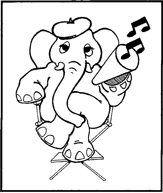 Kids-n-fun.com | 21 coloring pages of Elephants