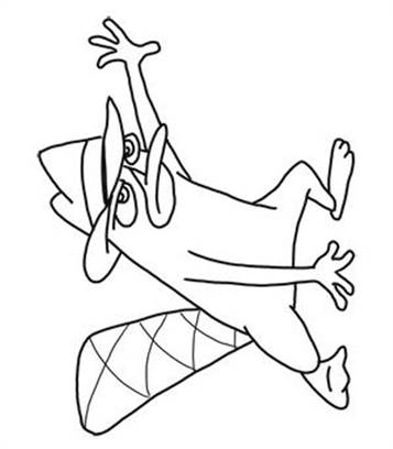perry the platypus phineas and ferb coloring pages
