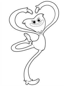 Coloring page Poppy Playtime Player Poppy Playtime