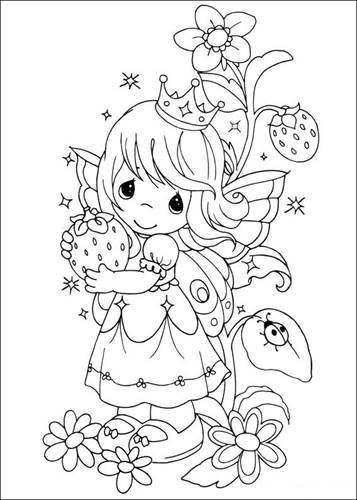 precious moments girl angel coloring pages