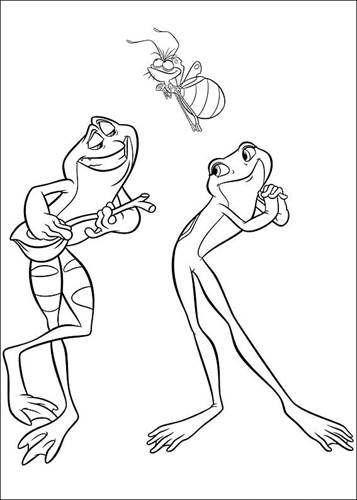 princess and the frog coloring pages for kids