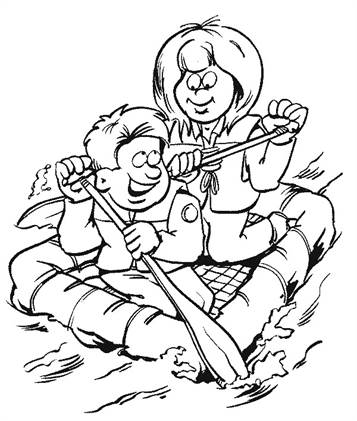 Boy Scout Fishing Coloring Page