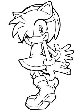 Amy Rose coloring page  Free Printable Coloring Pages
