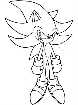 dark super sonic coloring pages