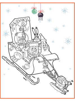 spongebob and patrick christmas coloring pages