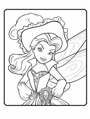 tinkerbell pirate fairy coloring pages
