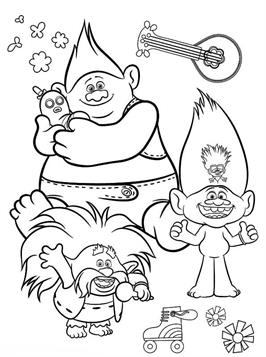 Kids-n-fun.com | 16 coloring pages of Trolls World Tour